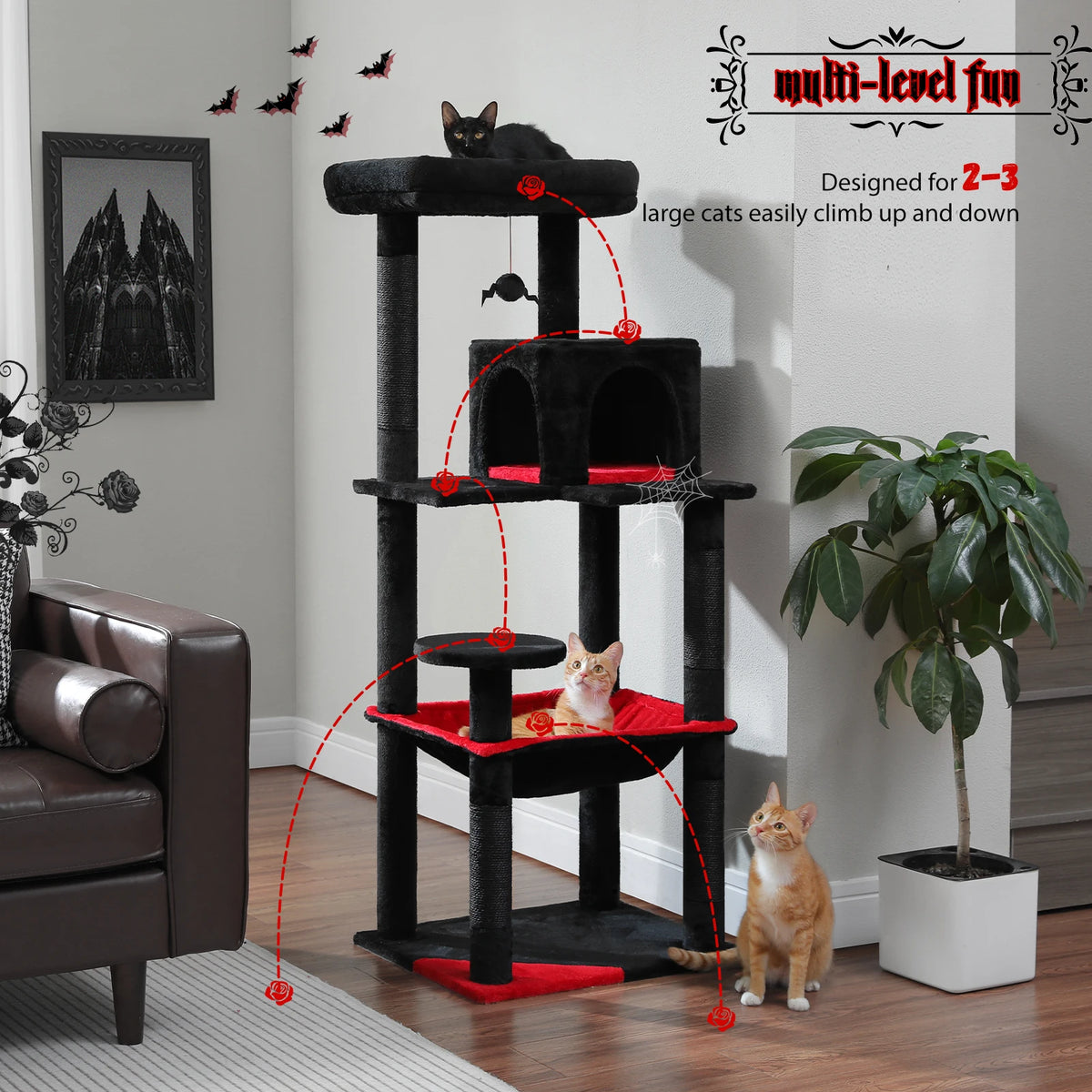 Pawz Road Gothic Cat Tree Tall Indoor Tower