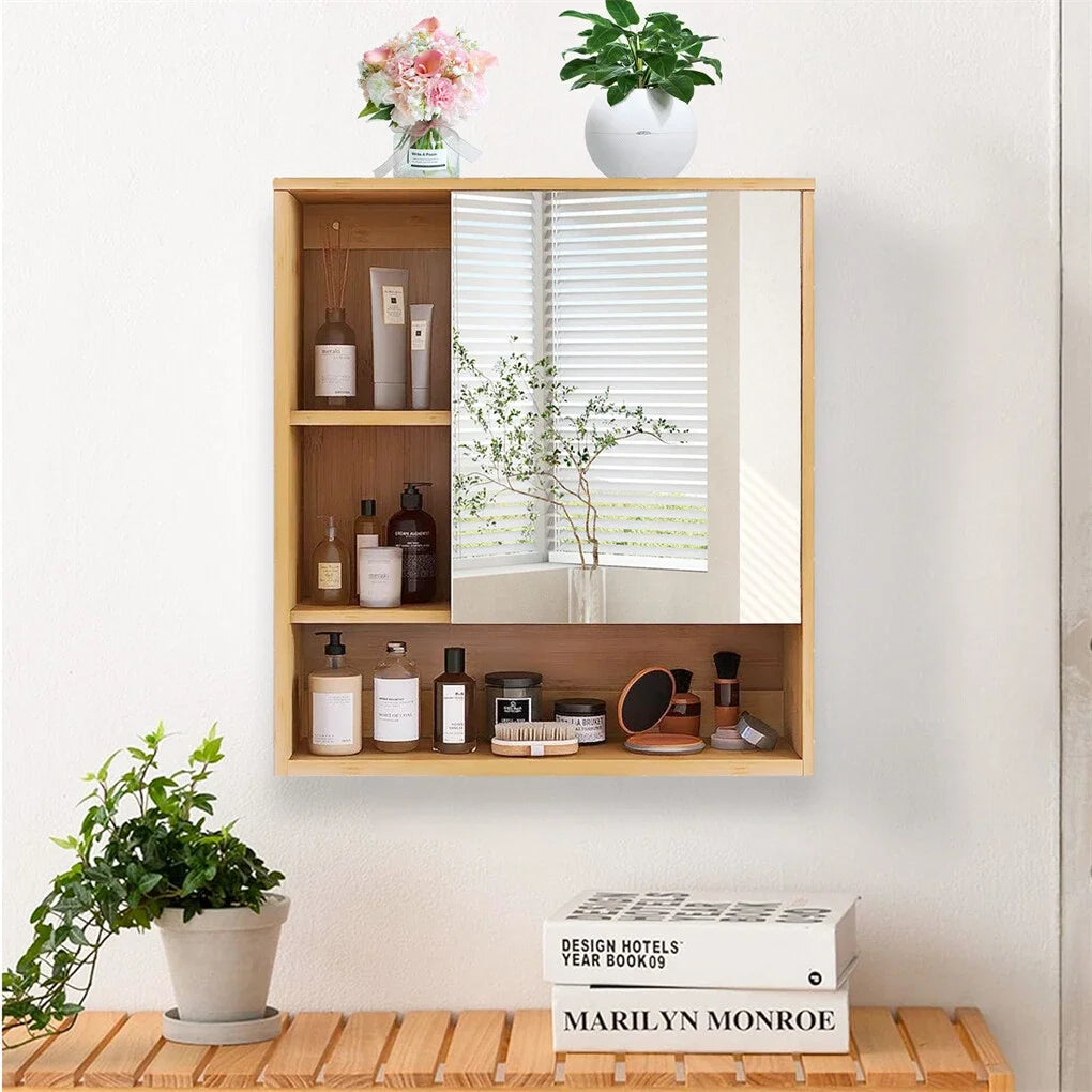 Luvodi Wooden Wall Mounted Medicine Bathroom Cabinet